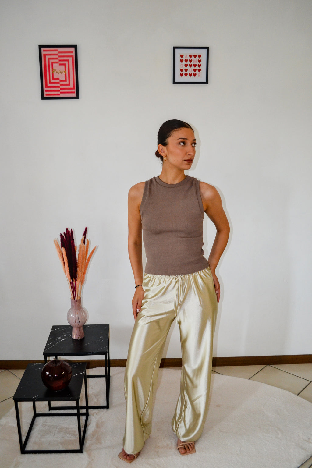 Pantalone satin